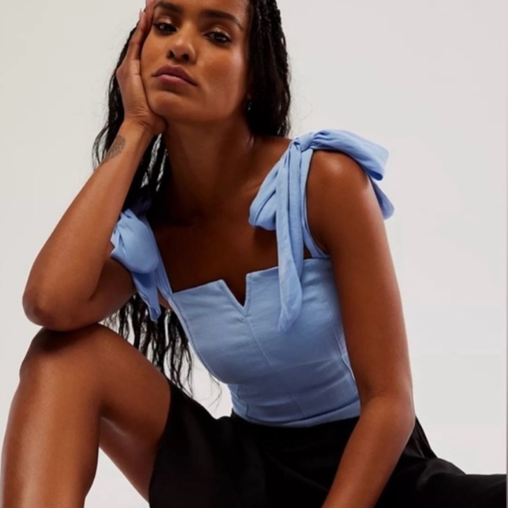 Free People Intimately Lola Bodysuit periwinkle light blue  size Small S